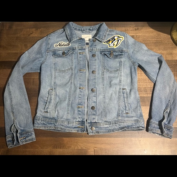 Nashville Predators Hockey Custom Jean Jacket - Picture 2 of 4